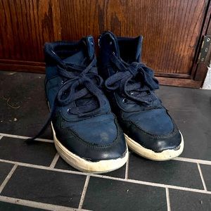 Well loved blue sneakers